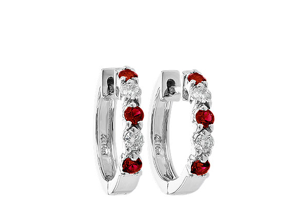 A001-12114: EARRINGS .33 RUBY .52 TGW