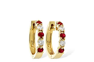 A001-12114: EARRINGS .33 RUBY .52 TGW