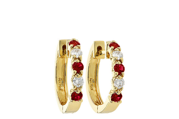 A001-12114: EARRINGS .33 RUBY .52 TGW
