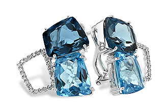 A188-39450: EARR 10.80 BLUE TOPAZ 11.00 TGW
