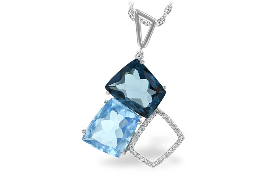A188-43032: NECK 10.60 BLUE TOPAZ 10.73 TGW