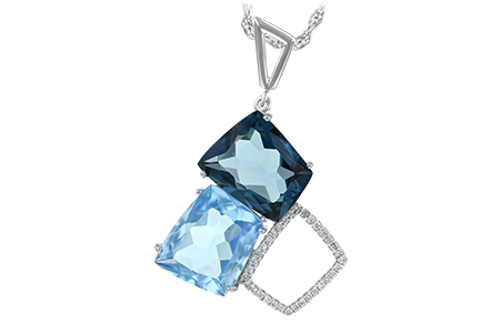 A188-43032: NECK 10.60 BLUE TOPAZ 10.73 TGW