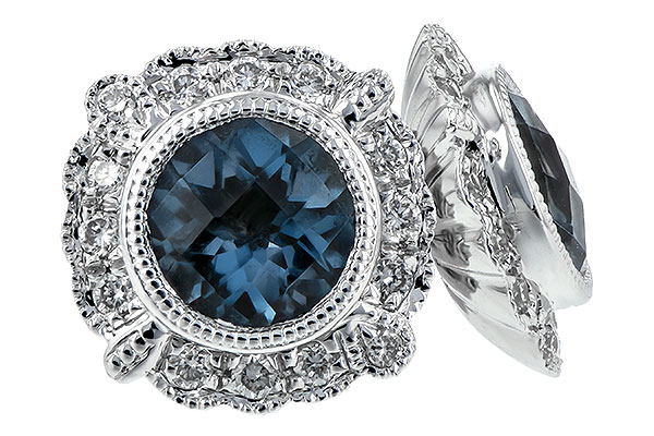 A189-29387: EARR 1.03 BLUE TOPAZ 1.17 TGW