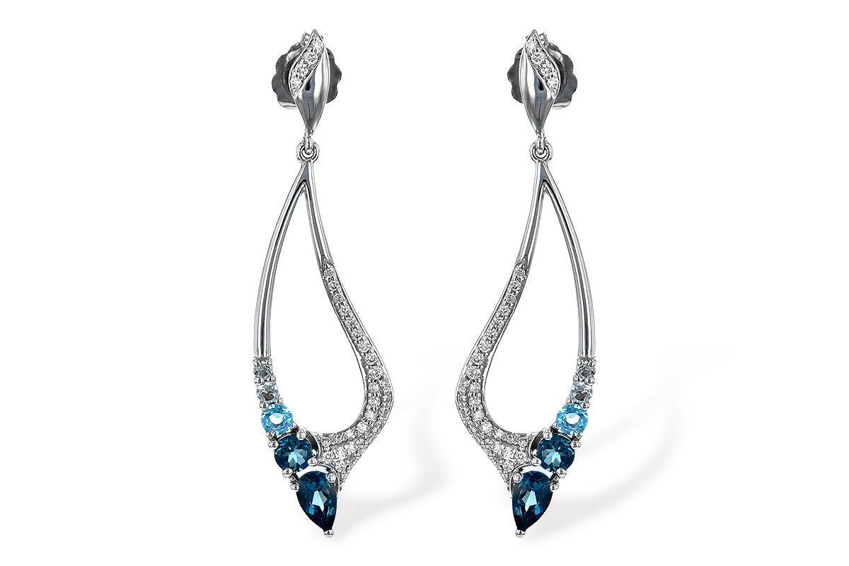 A189-33923: EARR .98 BLUE TOPAZ 1.25 TGW