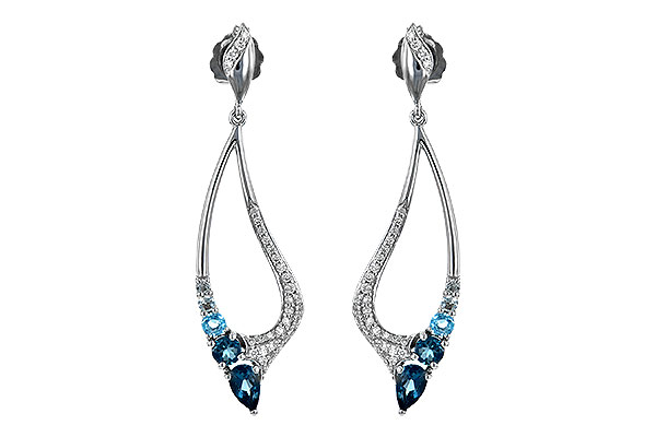 A189-33923: EARR .98 BLUE TOPAZ 1.25 TGW