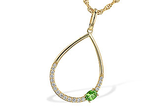 A190-25778: NECK .17 GREEN GARNET .26 TGW