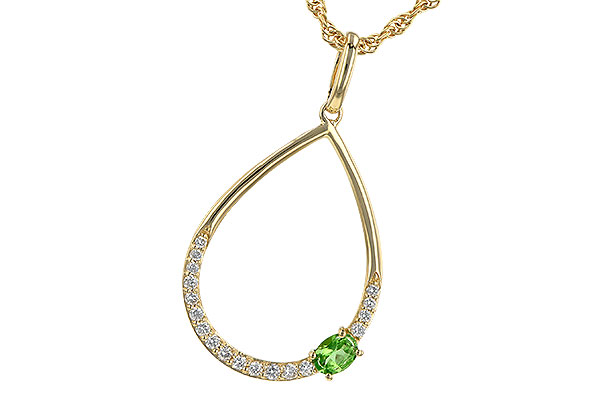 A190-25778: NECK .17 GREEN GARNET .26 TGW