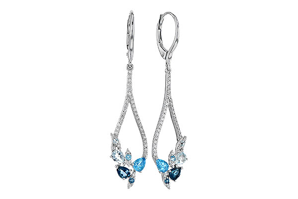 A272-94878: EARR 1.08 BLUE TOPAZ 1.35 TGW