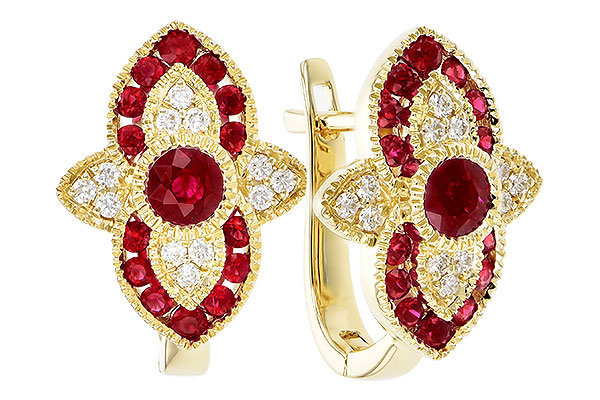 A273-82123: EARR .78 TW RUBY .90 TGW