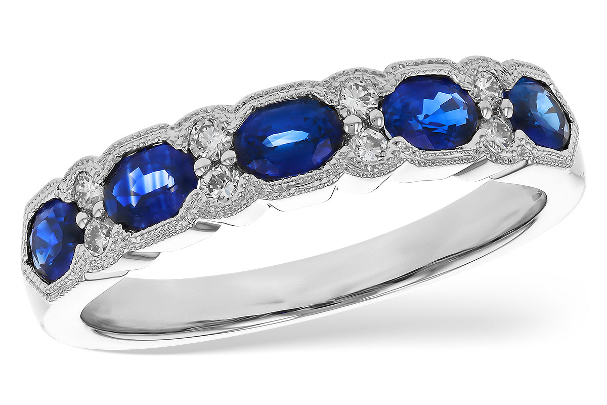 A273-87587: LDS WED RG .92 SAPPHIRE 1.04 TGW (4x3MM SAPP)
