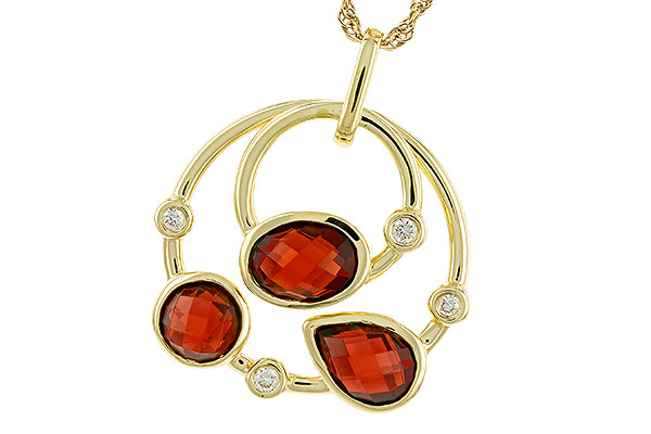 A274-73014: NECKLACE 2.88 GARNET 2.94 TGW