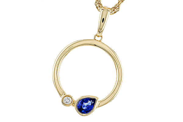 A274-74896: NECKLACE .26 SAPPHIRE .28 TGW