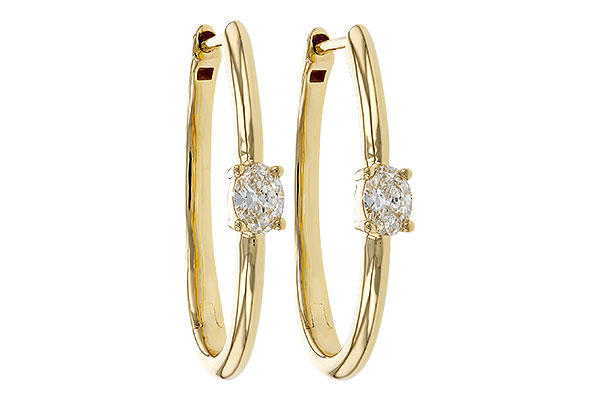A274-76650: EARRINGS .47 TW OVAL DIAMONDS