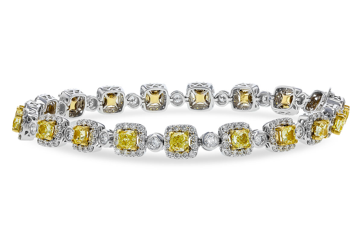 A274-76687: BRACELET 4.37 FANCY YELLOW DIAS 7.12 TW (7")