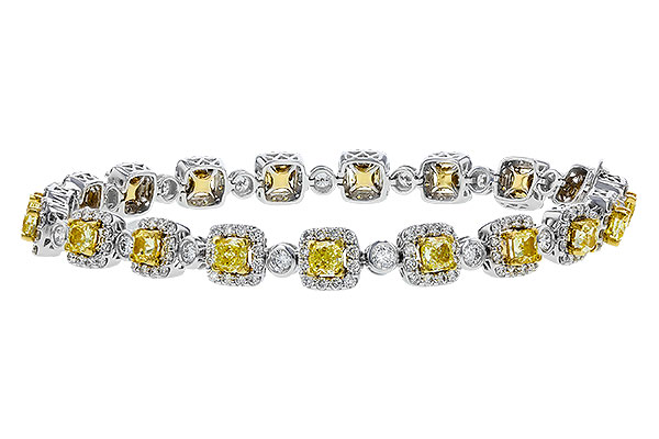 A274-76687: BRACELET 4.37 FANCY YELLOW DIAS 7.12 TW (7")