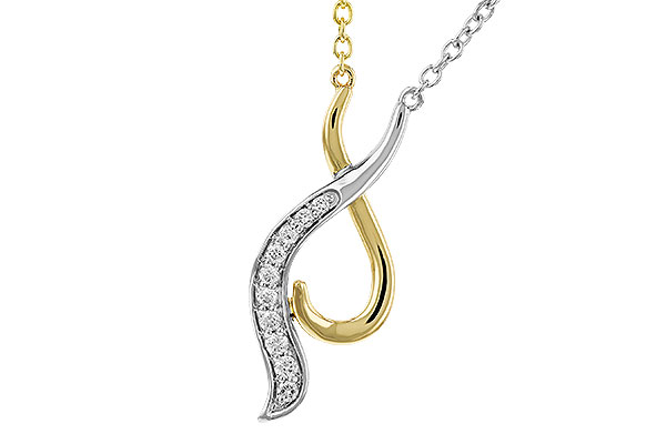 A274-77605: NECKLACE .10 TW (18")