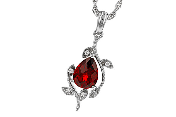 A274-79387: NECKLACE 1.34 GARNET 1.39 TGW (8X6MM GAR)