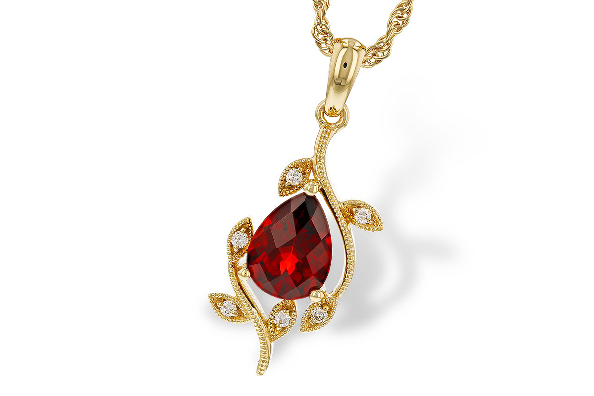 A274-79387: NECKLACE 1.34 GARNET 1.39 TGW (8X6MM GAR)