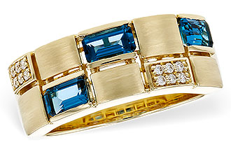 A274-79432: LDS RG .94 LONDON BLUE TOPAZ 1.00 TGW