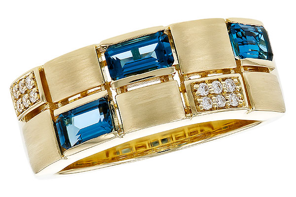 A274-79432: LDS RG .94 LONDON BLUE TOPAZ 1.00 TGW