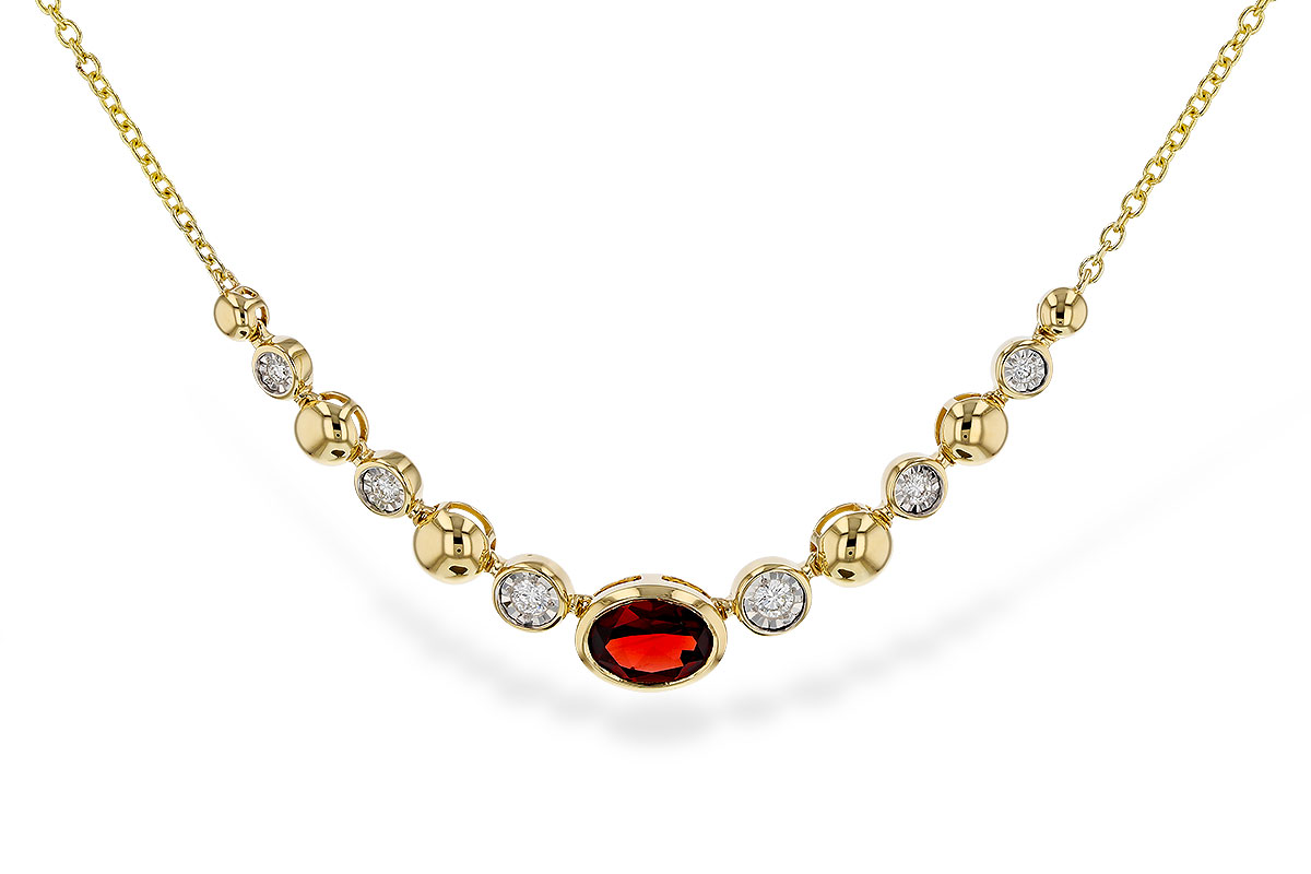 A274-80305: NECKLACE .88 GARNET 1.00 TGW (17")