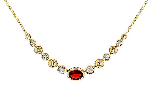 A274-80305: NECKLACE .88 GARNET 1.00 TGW (17")