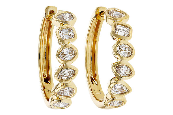 A275-63914: EARRINGS 1.10 TW FANCY CUT DIAS