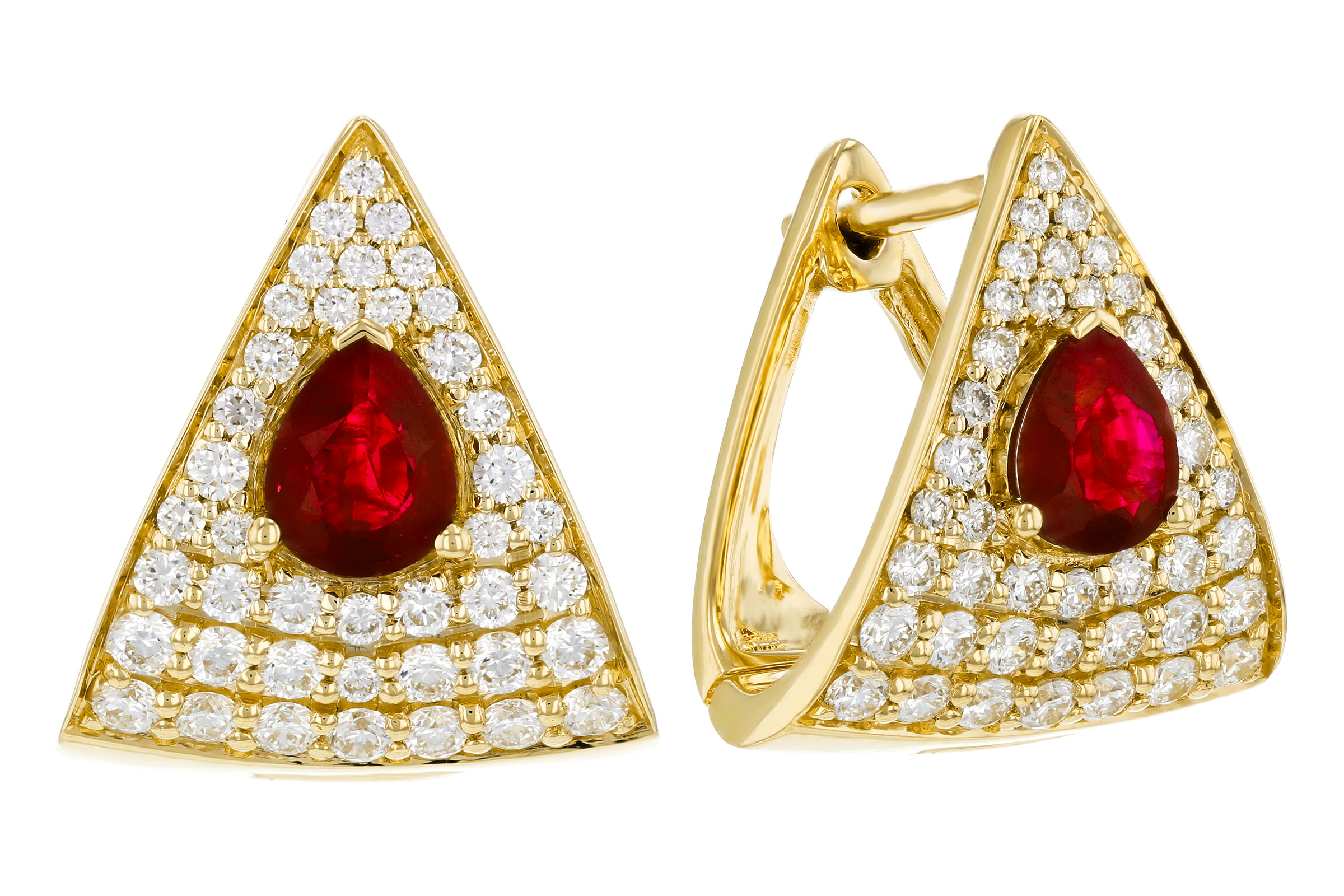 A275-65796: EARRINGS .63 TW RUBY 1.18 TGW (5x4MM RU)