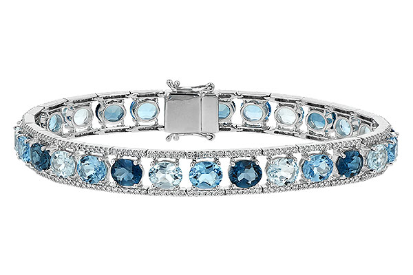 B189-29378: BRACELET 16.54 BLUE TOPAZ 17.78 TGW