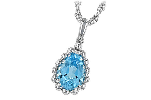 B189-31259: NECKLACE 1.55 CT BLUE TOPAZ