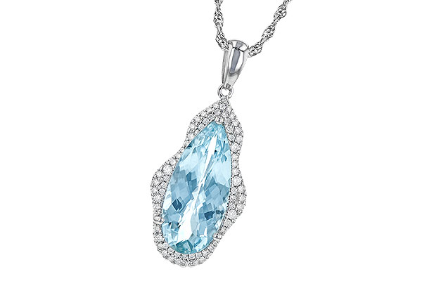 B190-23941: NECK 3.97 AQUAMARINE 4.20 TGW