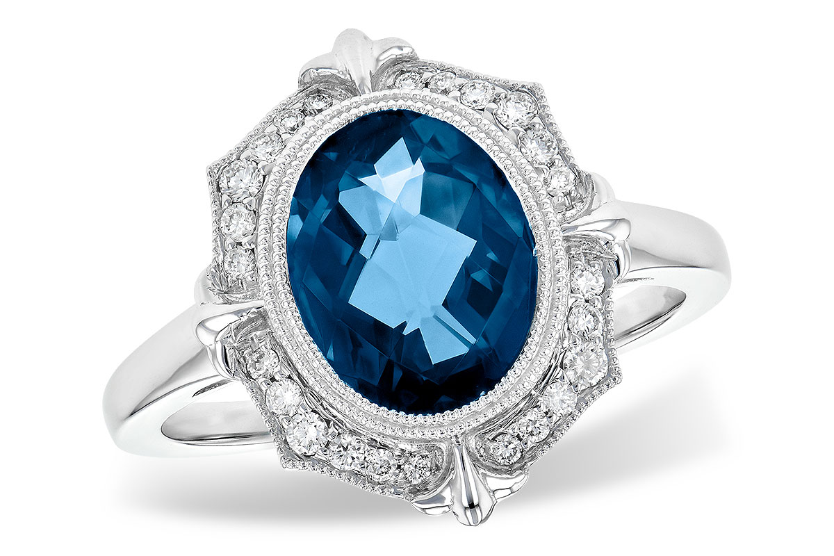 B190-25741: LDS RG 3.00 LONDON BLUE TOPAZ 3.16 TGW