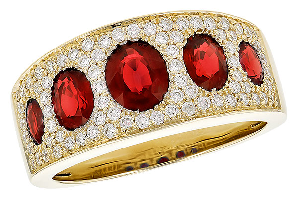 B272-94841: LDS WED RG 1.60 TW RUBY 2.00 TGW