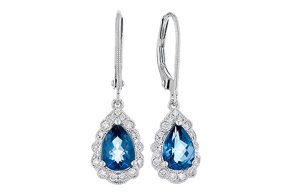 B272-98541: EARR 1.48 TW LONDON BLUE TOPAZ 1.63 TGW