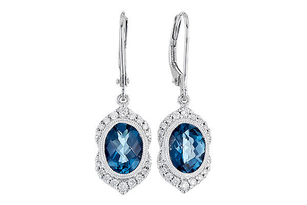 B272-99432: EARR 2.45 LONDON BLUE TOPAZ 2.64 TGW