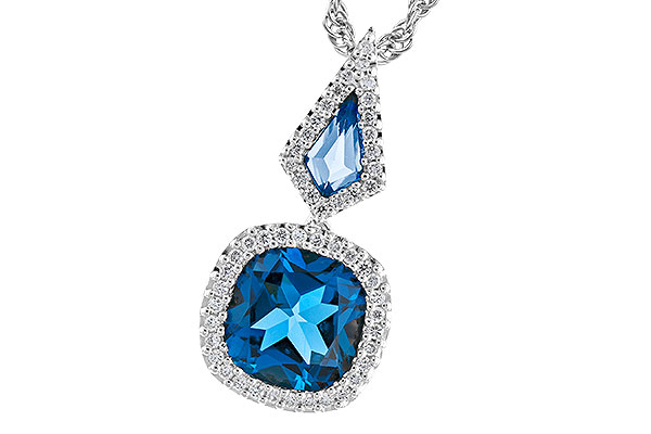 B273-85741: NECK 2.24 TW LONDON BLUE TOPAZ 2.40 TGW