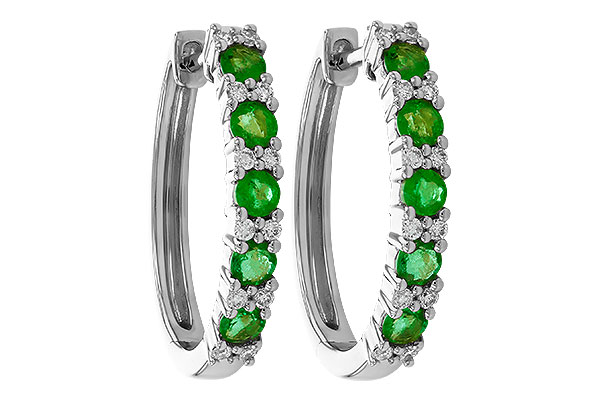 B273-89432: EARR .72 EMERALD .90 TGW