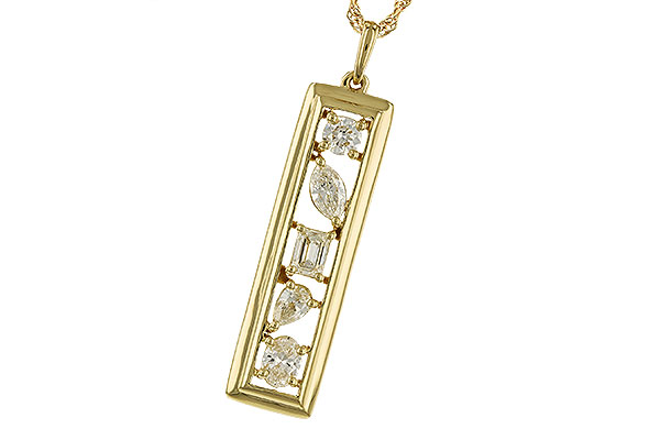 B273-90296: NECKLACE .85 TW FANCY CUT DIAMONDS