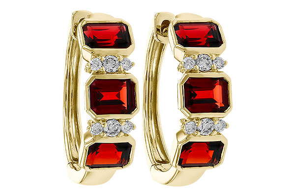 B274-74878: EARRING 1.50 TW GARNET 1.61 TGW