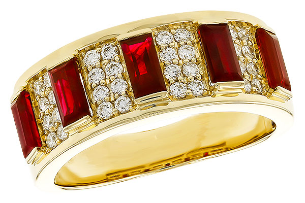 B274-77632: LDS WED RG 1.40 TW RUBY 1.69 TGW