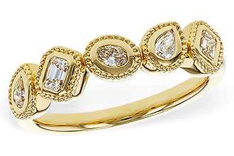 B274-80350: LDS DIA WED RG .34 TW FANCY CUT DIAS