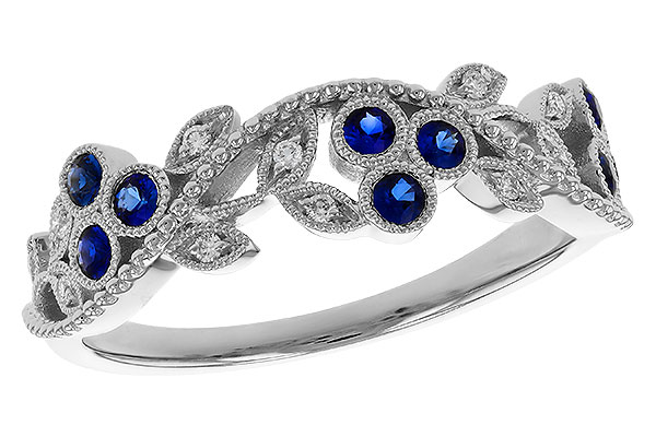 B274-81187: LDS WED RG .23 SAPPHIRE .29 TGW