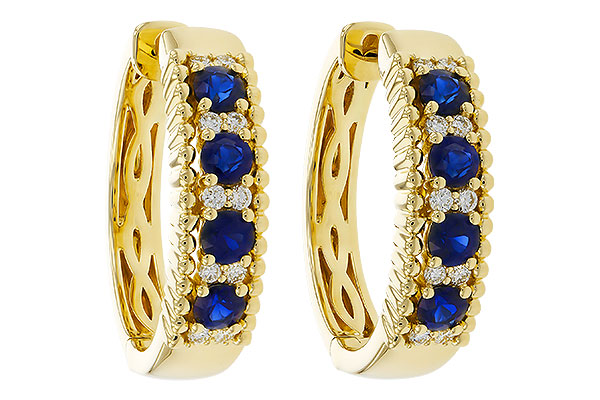 B274-81250: EARRINGS .56 TW SAPP .68 TGW