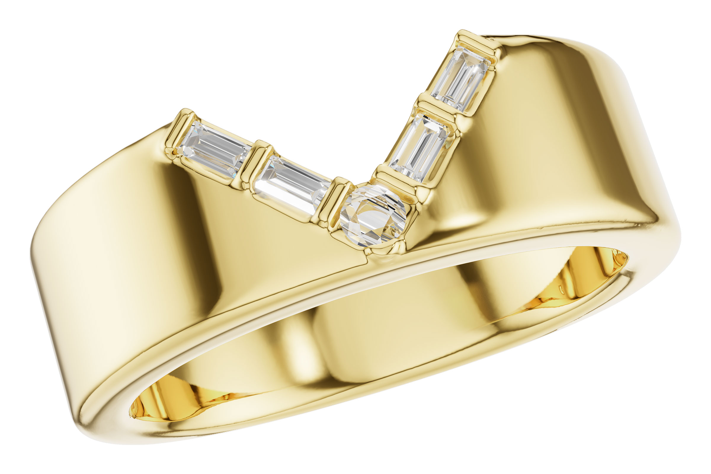 B275-64850: LDS DIA WED RG .07 BAGUETTE .11 TW