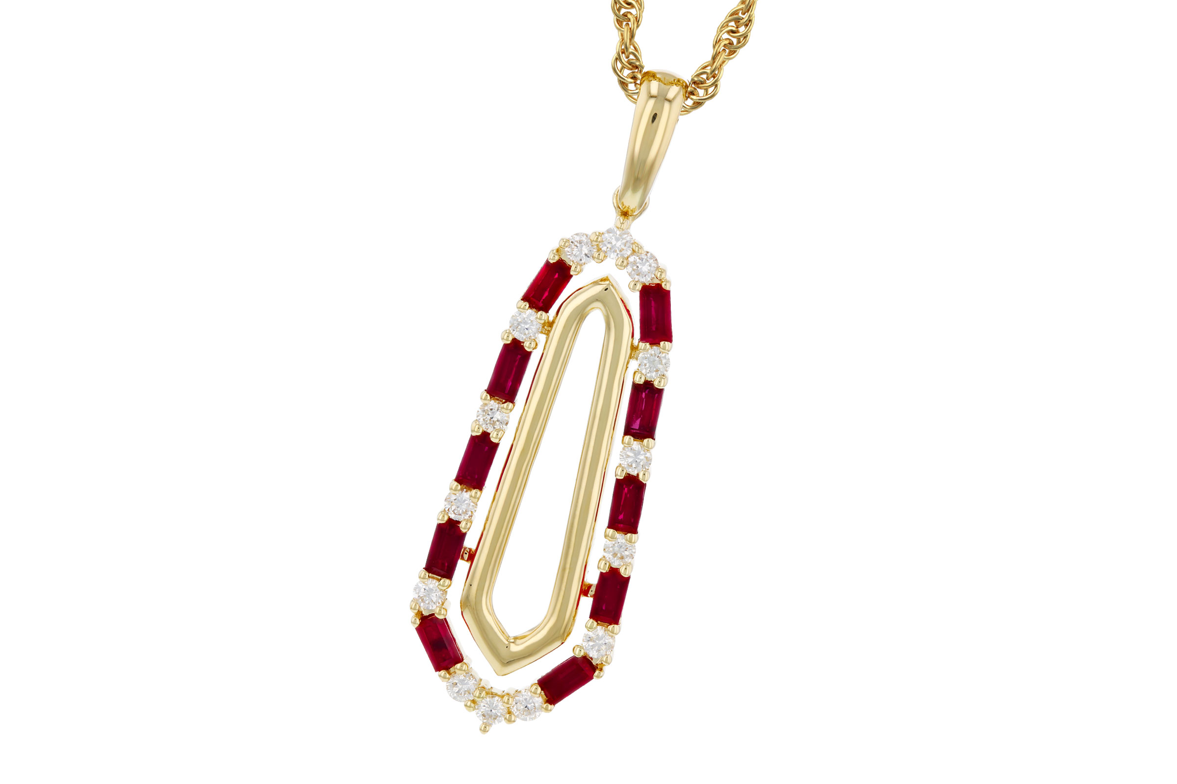 B275-66678: NECKLACE .72 TW RUBY .92 TGW