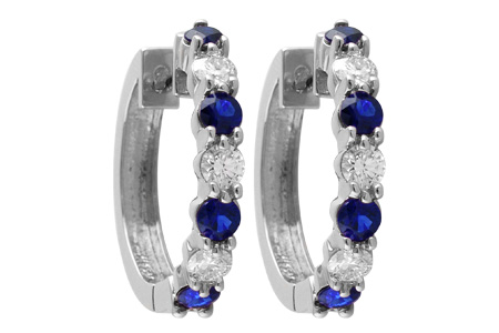 C001-12114: EARRINGS 1.30 SAPH 2.08 TGW