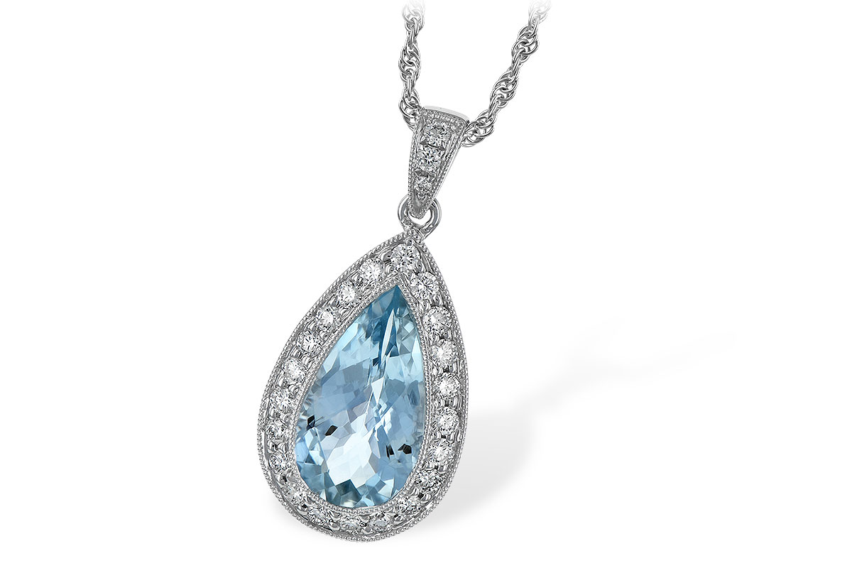 C005-72168: NECKLACE 2.20 AQUA 2.55 TGW