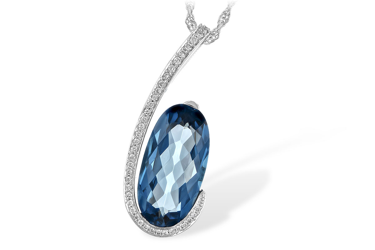 C189-28541: NECK 4.48 LONDON BLUE TOPAZ 4.60 TGW