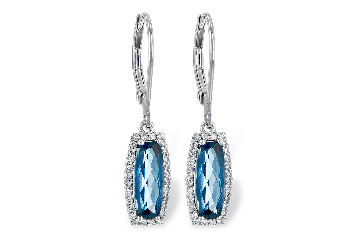 C190-23941: EARR 2.10 LONDON BLUE TOPAZ 2.28 TGW