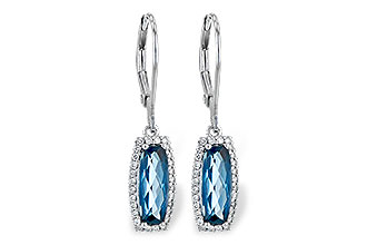 C190-23941: EARR 2.10 LONDON BLUE TOPAZ 2.28 TGW